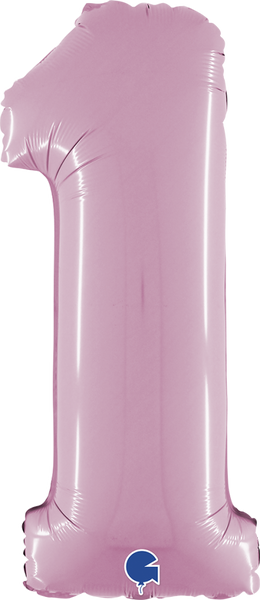Sifferballong 66cm Pastellrosa