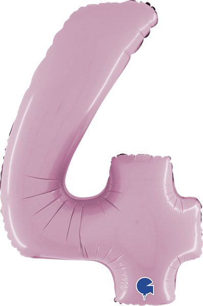 Sifferballong 66cm Pastellrosa
