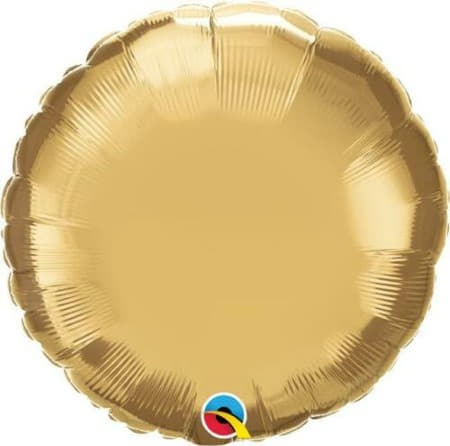 Rund folieballong 46cm chrome guld