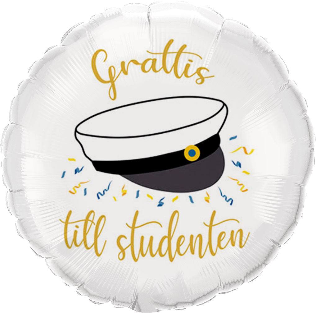 Grattis till studenten ballong 44cm
