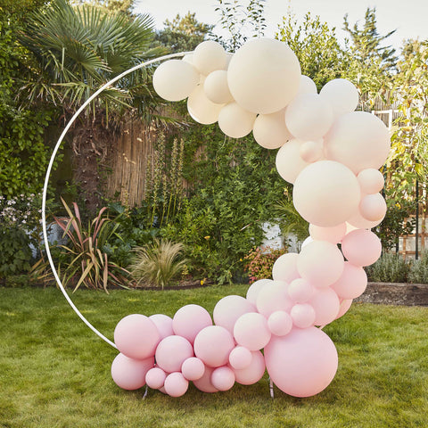 Ballonggirlang DIY nude, ljusrosa