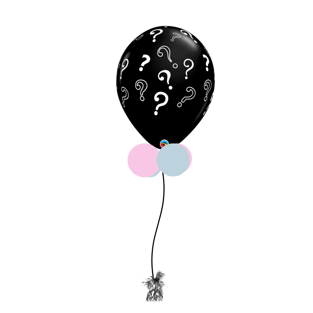 Gender reveal ballong med konfetti 40cm