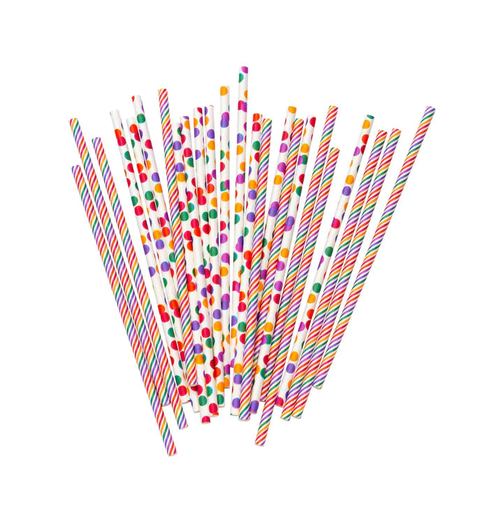 Sugrör Karusell/Confetti 24-pack