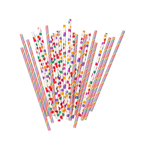 Sugrör Karusell/Confetti 24-pack