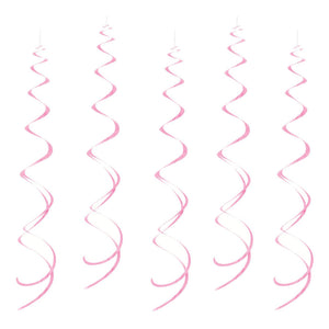 Swirls ljusrosa takdekoration