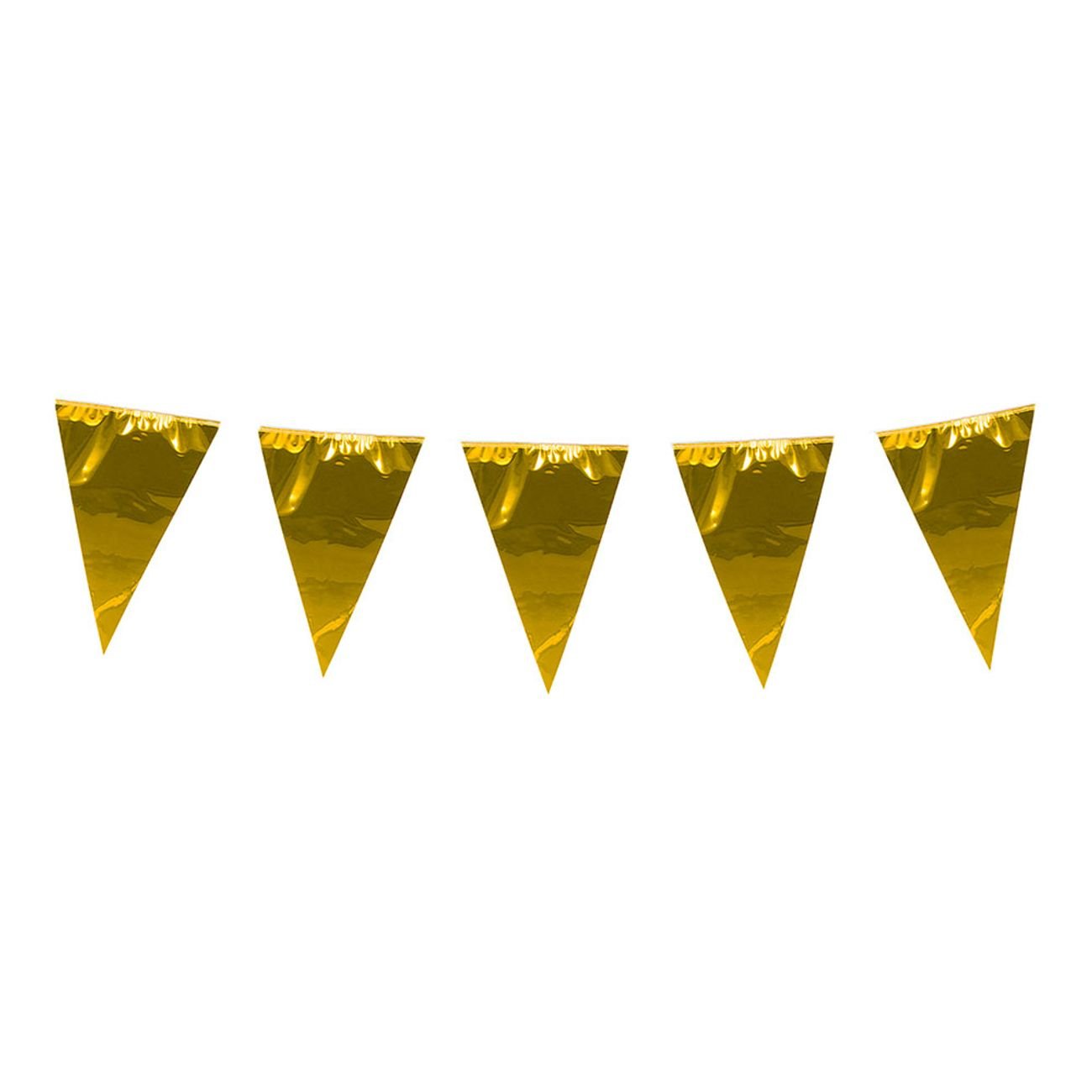 Flaggirlang metallic guld stor