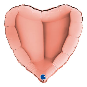 Hjärta folieballong 90cm rosé
