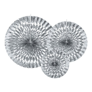Pappersfjädrar silver metallic 3-pack