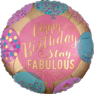 Fabulous happy bday folieballong 45cm