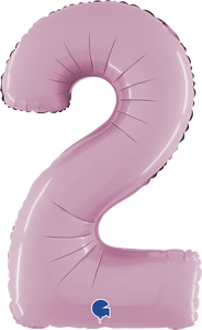 Sifferballong 66cm Pastellrosa