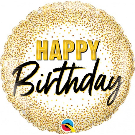 Happy birthday guldkonfetti 45cm