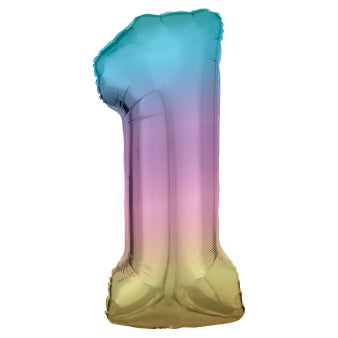 Sifferballong 83cm Pastell