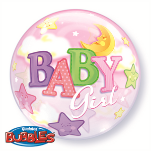 Baby girl ballongbubbla 55cm