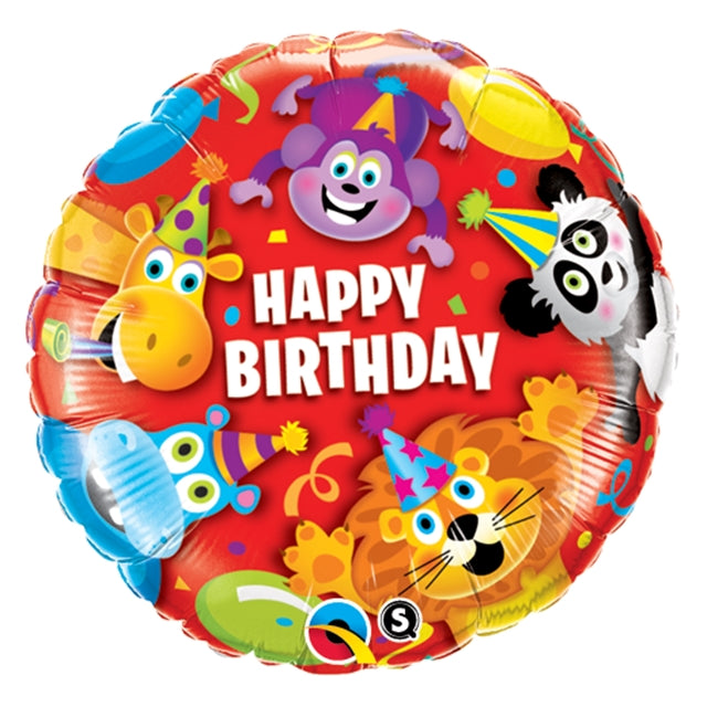 Happy birthday partydjur 45cm folieballong