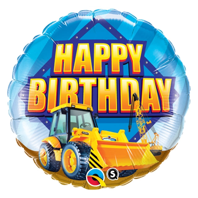 Happy birthday grävskopa folieballong 45cm