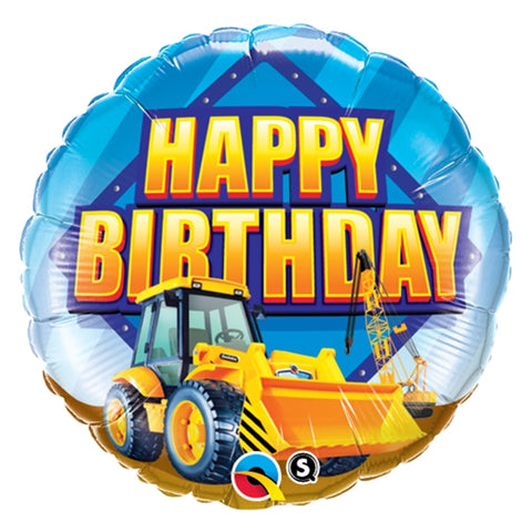 Happy birthday grävskopa folieballong 45cm
