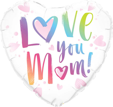 Love you mom Folieballong 45cm