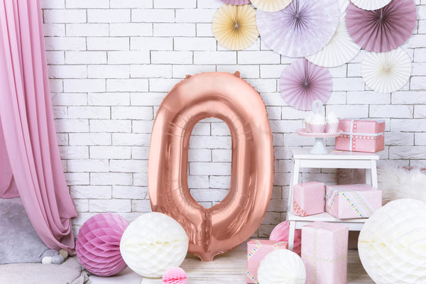 Sifferballong 86cm Rosé
