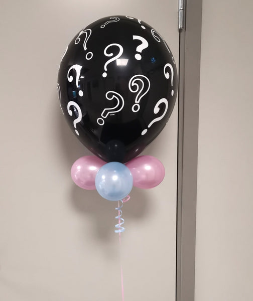Gender reveal ballong med konfetti 40cm