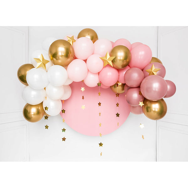 DIY Ballongbåge vit, rosa, guld 2m