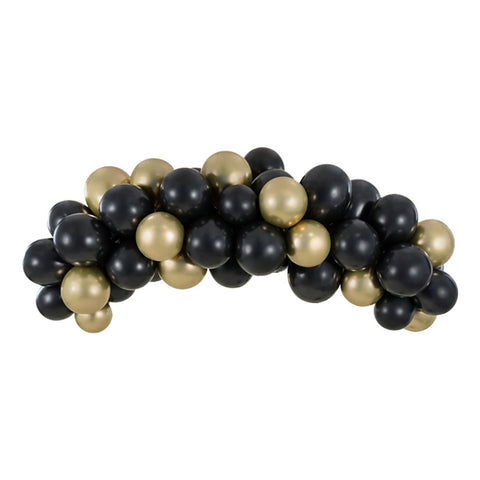 DIY Ballongbåge svart och guld 2m