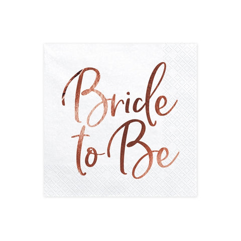 Bride to Be servett vit 20-pack