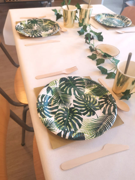 Papperstallrik Palmblad 23cm