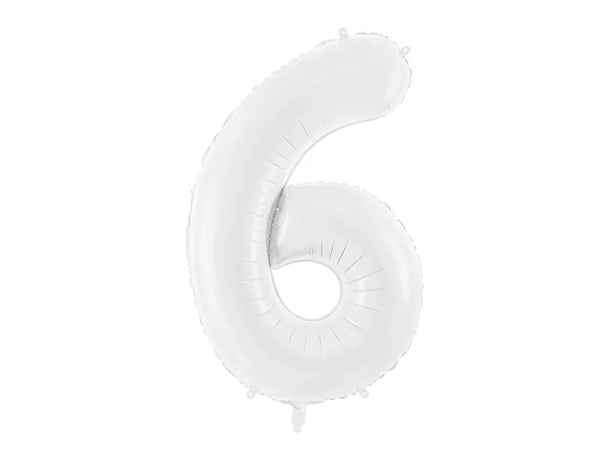 Sifferballong 86cm vit