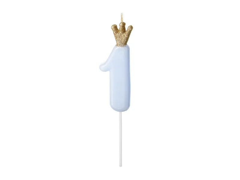 Tårtljus 1 år med krona