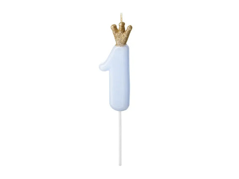 Tårtljus 1 år med krona