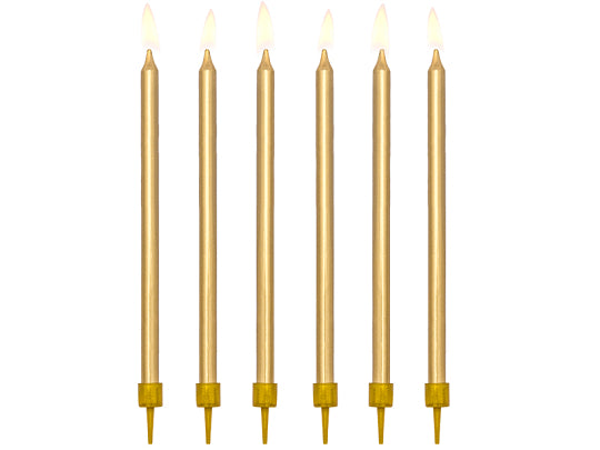 Tårtljus guld 12,5cm