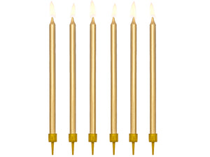 Tårtljus guld 12,5cm