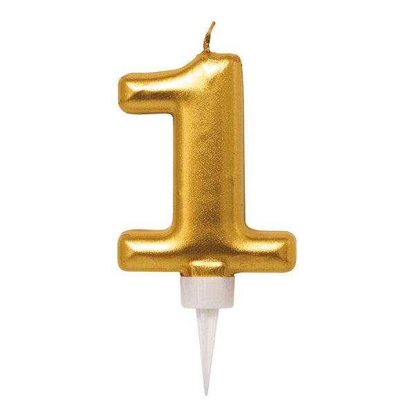 Tårtljus siffra guld